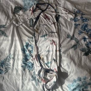 White Kids Sleep Sack with Colorful Airplane Print